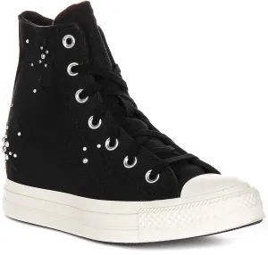 Converse All Star Wedge A12514C In Black White Shoes Converse